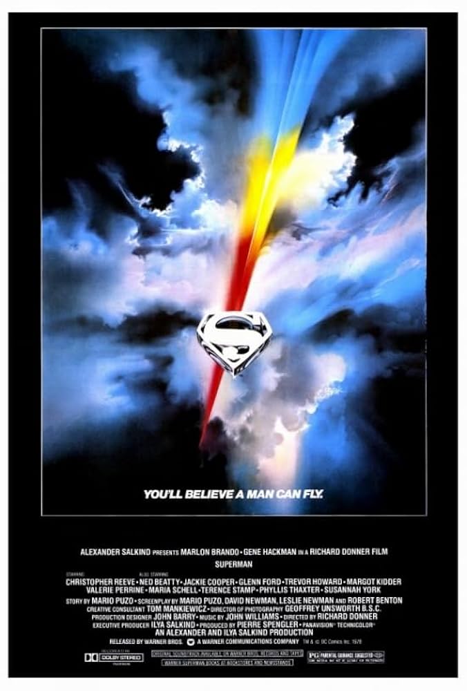 Superman The Movie Poster starring Christopher Reeves