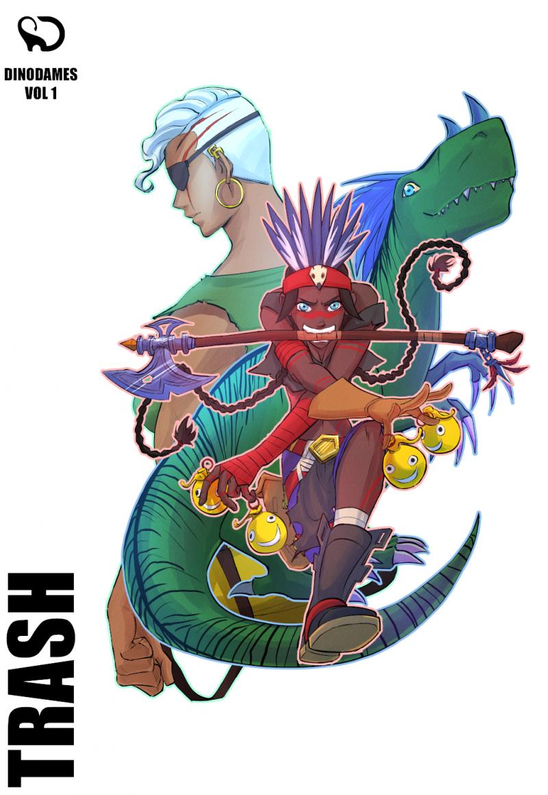 DinoDames 1 Trash Cover