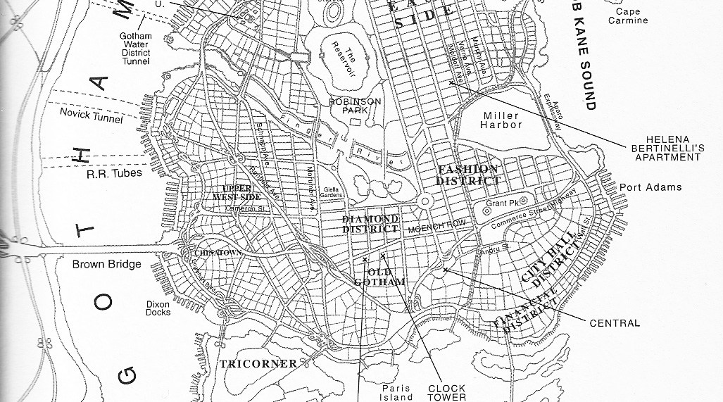 gotham city map used for Editorial purposes only